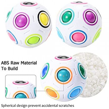 Twister.CK 2 PCS Magic Rainbow Ball Sfidante Puzzle Cubo Agitarsi Giocattolo 3D Intelligenza Sfera di Calcio Stile Stress Alleviare Sfera per Bambini