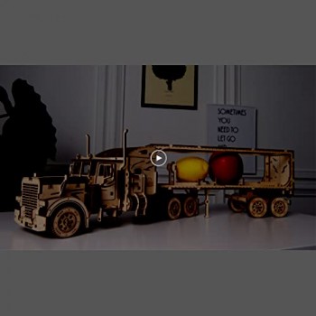 UGEARS VM-03 Camion in Legno da Montare – Modello in Miniature Fai da Te – con Cabina per Conducente Ricco di Dettagli e Funzionante – Ecologico Si Assembla Senza Colla – Ottima Idea Regalo