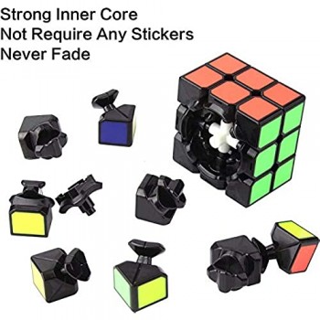 Vdealen Speed Cube Cyclone Boys 3x3 Cubo Magico 56mm Speedcube Tornitura Facile & Gioco Regolare Solid Durable 3D Puzzle con Struttura Anti-Pop