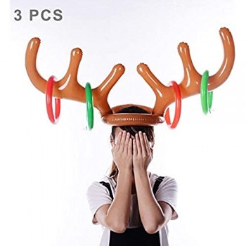 3 Atmosfera di Gioco PCS di Natale Gonfiabile Corna di Renna Svegli Deer Head Bambino Tiro Anello Giochi Giocattolo Monsteramy.