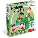 Adventerra Games Ecologic Puzzle – Rispettiamo L’ambiente | Giochi Da Tavolo Per Bambini Made in Europe Con Materiali Di Alta Qualità Riciclati E Riciclabili Al 100%. Giochi Montessori Educativi