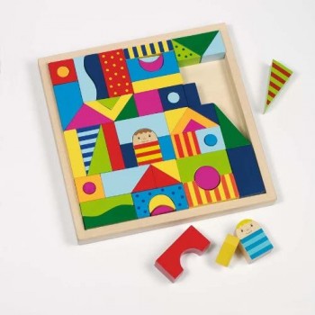 Goki 58964 - Puzzle con mattoncini