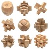 JXINGY 9pcs Puzzle in Legno 3D Kongming Luban Lock IQ Test Toy for Kid Teens Adulti Puzzle 3D Puzzle in Legno