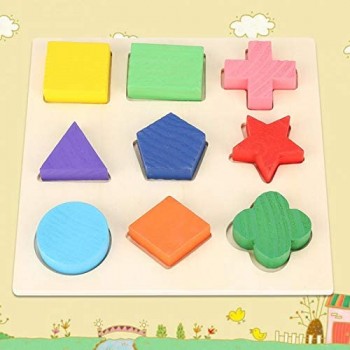 Puzzle in legno a bordo per bambini Puzzle grafici in legno colorati Giocattoli per l\'apprendimento Set Giocattoli per l\'apprendimento educativo prescolare
