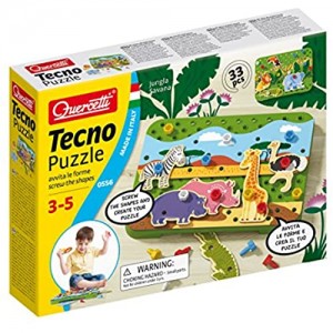 *Quercetti - 0556 Tecno Puzzle Jungle & Savana