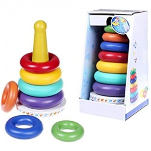 Toy Musica Arcobaleno Stacking Anello Rainbow Tower Tumbler Bambini Stacking Rings Monsteramy.