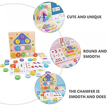 TOYANDONA 1 Set di Legno Orologio Insegnamento Tempo Numero Lettera Blocchi di Puzzle Sorter Puzzle Montessori Early Learning Giocattolo Educativo del Regalo per Il Bambino