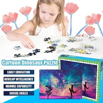 UHvEZ 500 Pezzi Rompicapo in Legno per Bambini Donna Cascata Scenario Naturale Puzzle per Bambini Giocattoli educativi in Legno per Bambini Regalo Puzzle 52x38cm
