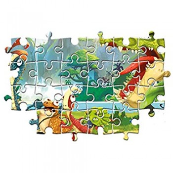 Clementoni - 25249 - Supercolor Puzzle - Gigantosaurus - 3X48 Pezzi - Made In Italy - Puzzle Bambini 4 Anni +