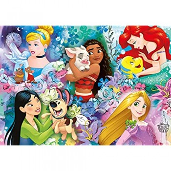 Clementoni - 26995 - Supercolor Puzzle - Disney Princess - 60 Pezzi - Made In Italy - Puzzle Bambini 5 Anni +