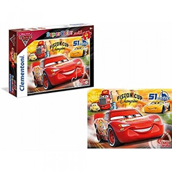 Clementoni- Cars 3 Supercolor Puzzle Maxi 60 Pezzi 26424
