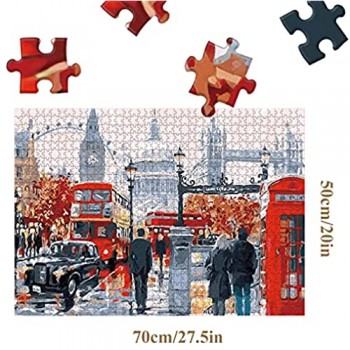 CofunKool 1000 Pezzi Puzzle da Adulti Jigsaw Puzzles Strada Torre 70 x 50 cm