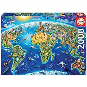 Educa- Simboli dell Mondo Puzzle 2000 Pezzi Multicolore 17129