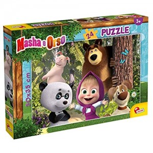 Lisciani Giochi - Masha Puzzle Plus 24 Diventiamo Amici?!Puzzle per Bambini Multicolore 86078