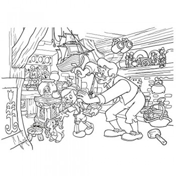 Lisciani Giochi- Pinocchio Disney Puzzle Doppia Faccia Plus 108 Pezzi Multicolore 48014