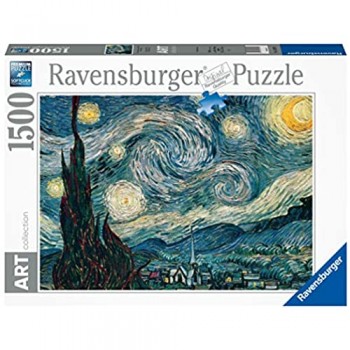 Ravensburger Puzzle 1500 pezzi Dimensioni Puzzle: 80x60 cm Collezione Arte Dipinti Quadri Famosi Puzzle Art Collection Museum Notte Stellata di Van Gogh Puzzles da Adulti