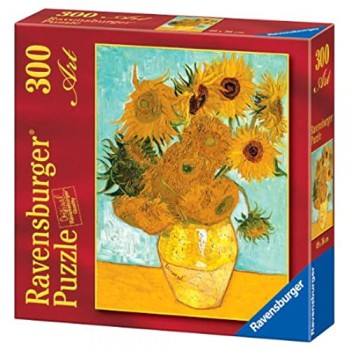 Ravensburger Puzzle 300 Pezzi Van Gogh Vaso di Girasoli Puzzle Van Gogh Collezione Arte Puzzle Arte per Adulti e Ragazzi Stampa di Alta Qualità