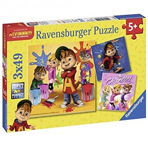 Ravensburger Puzzle Alvin Puzzle 3x49 pz Puzzle per Bambini