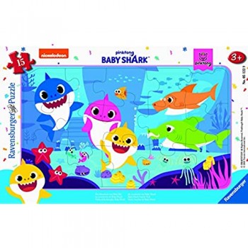 Ravensburger Puzzle Baby Shark Puzzle Incorniciati 15 pz Puzzle per Bambini