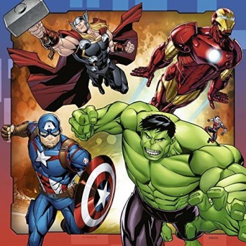 Ravensburger Puzzle Marvel Avengers Puzzle 3 x 49 Pezzi Puzzle per Bambini Puzzle Marvel Età Consigliata 5+ Anni