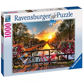 Ravensburger Puzzle Puzzle 1000 Pezzi Biciclette ad Amsterdam Puzzle per Adulti Puzzle Amsterdam Puzzle Ravensburger - Stampa di Alta Qualità