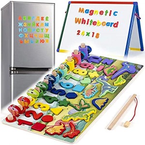 Artoy 6 in 1 Giochi di Puzzle Magnetico in Legno per Bambini Gioco Montessoriano Magnetico