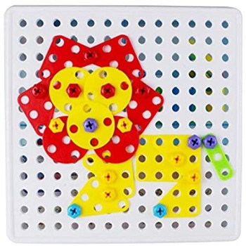 Giocattoli Bambina Puzzle 2D Bambini Costruzioni Giocattoli - 180 Pezzi con Cacciavite Giochi Creativi Educativi Montessori Idee Regalo per Ragazzi Ragazze Bambini 3 4 5 Anni