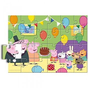 Liscianigiochi - 43330 Puzzle da Pavimento 24 Buon Compleanno Peppa