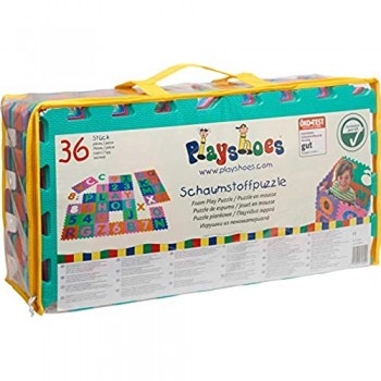 Playshoes Eva Stuoia Puzzle Tappeto Puzzle 36 Pezzi Di Puzzle Pavimento 3.25 M² Totale Spessore: 1 Cm