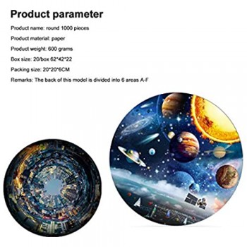 Puzzles For Adults 1000 Piece Puzzle For Adults 1000 Pieces Puzzle 1000 Pieces/Graffiti Music Painting/City Round Mirror/Eagle Hits The Sky/Moon Phase/Broad Sea/Scenic Puzzle