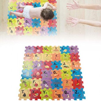 SALUTUYA Tappetino da Gioco in Schiuma Eva Antiurto per Bambini Impara a Camminare(Colorful Printing Colors)