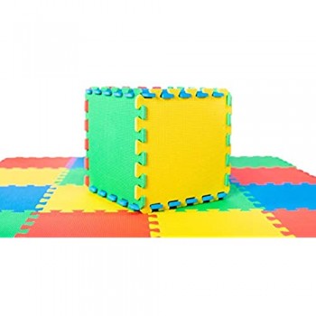 WiTTA tappetino in schiuma EVA per giochi e giochi speciale per neonati e bambini 16 pezzi 31 x 31 cm multicolore tappetino puzzle con area di copertura di 1 36 m2