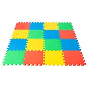 WiTTA tappetino in schiuma EVA per giochi e giochi speciale per neonati e bambini 16 pezzi 31 x 31 cm multicolore tappetino puzzle con area di copertura di 1 36 m2
