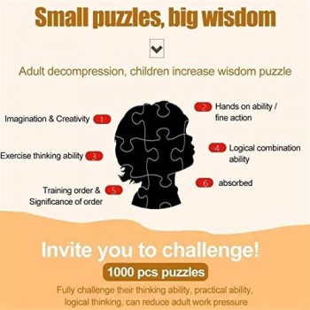 ZGPTOP Puzzle Full-Time Hunter Brain Challenge Regalo Fai da Te per Adulti Bambini Decorazione della 300/500/1000/1500 Pezzi 2 Stili (Color : B Size : 300P)