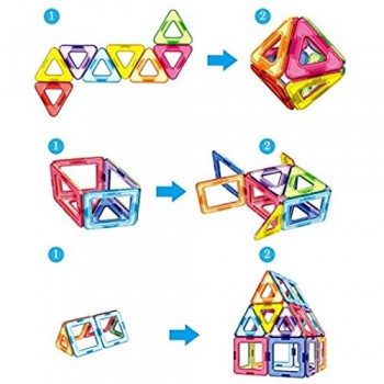 Blocchi Magnetici Giocattoli McDou Set magnetici da costruzione Blocchetti di Costruzione Magnetici Regalo educativo per bambini(80PCS)