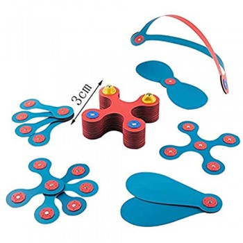 Guanghuansishe Costruzioni Magnetiche per Bambini Gioco Educativo e Creativo per Bimbi da 4 Anni Plastica Silicone Alimentare Atossica Magnetici con Angoli Smussati Diverse Forme