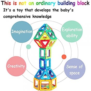 Homofy - Set di 48 blocchi magnetici da costruzione per giocattoli per bambini per 3 4 5 6 7 8 anni giocattoli educativi per ragazze e ragazzi regalo educativo