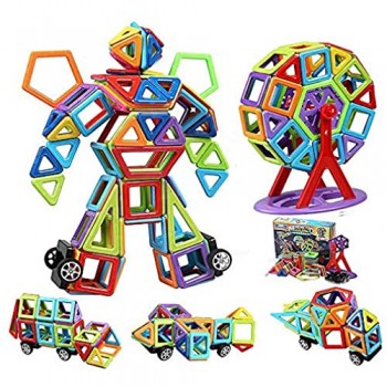 JJZXZQ Mattonelle Magnetiche della Costruzione Giocattoli Educativi per L\'edilizia Precoce STEM Giocattoli 3D Building Blocks (91 Pezzi) Giocattoli per Bambini/Bambini