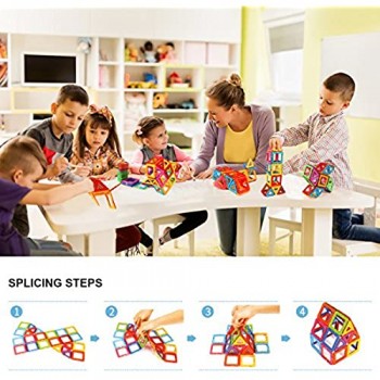 Magentic mattonelle da costruzione per edifici educativi giocattoli per bambini e ragazze colorati resistenti 56 pezzi