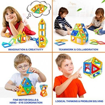 Magentic mattonelle da costruzione per edifici educativi giocattoli per bambini e ragazze colorati resistenti 56 pezzi