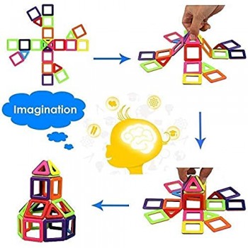 Magnetico Costruzione Blocchi Bambini 108 Pezzi Giocattoli magnetici Giocattoli educativi 3D Compleanno Regalo per Bambini per Bambini da 3 Anni (108 Pezzi)