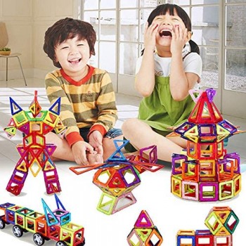 TGRBOP 109Pcs Set di Piastrelle Magnetiche per Bambini Giocattoli Set 3D Set di Piastrelle Costruzione di Edifici 3D Building Block Giocattolo Educativo Regalo per Ragazzi Regali per Ragazze
