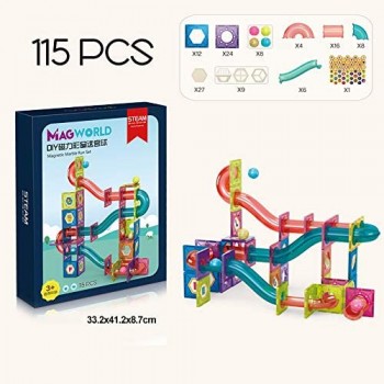 TGRBOP 115 PCS Giocattoli per La Costruzione di Tubi 3D creatività Blocchi Magnetici per Bambini Giocattolo Educativo Promuove La Immaginazione Abilità Pratiche Regalo per Ragazzi E Ragazze