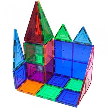 TOYSBBS Set Forme Magnetiche 60 Pezzi Blocchi da Costruzione Magnetici Giochi Educativi per Bambini e Bambine Neonati e più Grandi. Giocattolo Creativo Che Utilizza Magneti