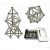 WAQB XL Piastrelle magnetiche Pezzo 63pcs Blocchi da Costruzione magneti Set di Costruzioni Puzzle Gioco impilabile Scultura Giocattoli da scrivania (Argento)