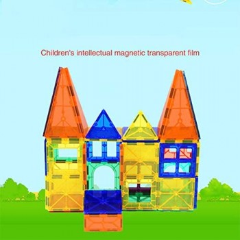 WUYEA 129 Pezzi/Set Magnete Costruttore Costruzione Blocchi Mattoni di apprendimento Magnetico Piastrelle Trasparenti Giocattoli educativi per Bambini