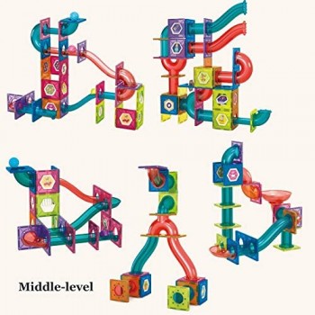 ZWW - Set di mattonelle magnetiche 3D con tubi palline e binari per lo sviluppo educativo per bambini da 3 a 10 anni 274 pezzi