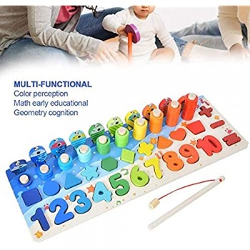 6 in 1 Educativo per Bambini Magnetico in Legno per Boy Gioco Montessoriano Multiattivita Magnetico per 18 Mesi Toddler Baby First Puzzle