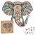 EXTSUD Puzzle in Legno Gioco per Bambini e Adulti Puzzle Colorati a Forma di Elefante Puzzle Animali Legno Forma Unica Fai da Te Puzzle Bambini Adulti Wooden Puzzle Elephant (Elefante)