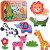 Lewo Puzzle 6 in 1 per Bambini dai 2 ai 4 Anni i Miei Primi Puzzle Puzzle di Animali in Legno Apprendimento dei Giocattoli Educativi con Scatola di Immagazzinaggio per Ragazzi Ragazze Bambini